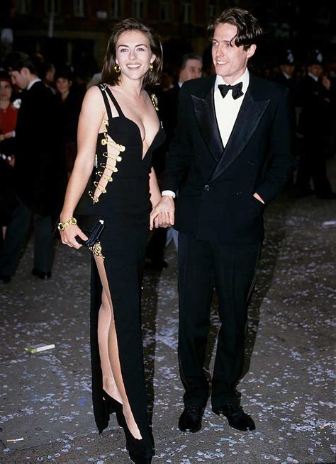 versace 1994 safety pin dress|liz hurley versace black dress.